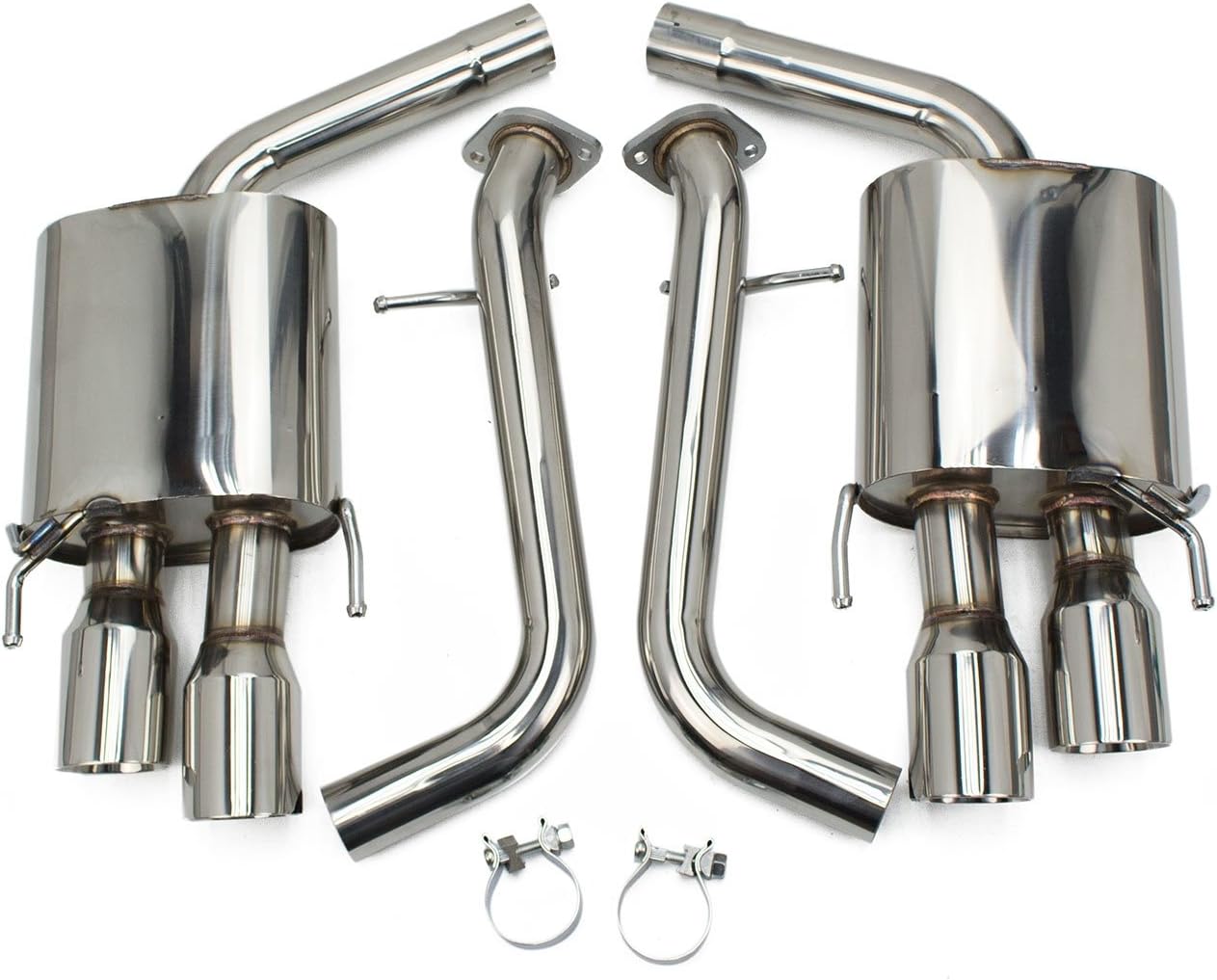 Rev9 CB-1002 Stainless Steel Axle-Back Exhaust Kit, Sport Tuned Muffler Doubled Wall Tips, Bolt On, compatible with Lexus RC200/RC350 2015-18
