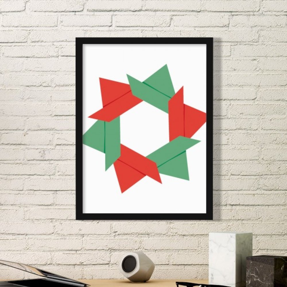 Cadre photo fleur de Noël cadeau en bois noir pour fêtes