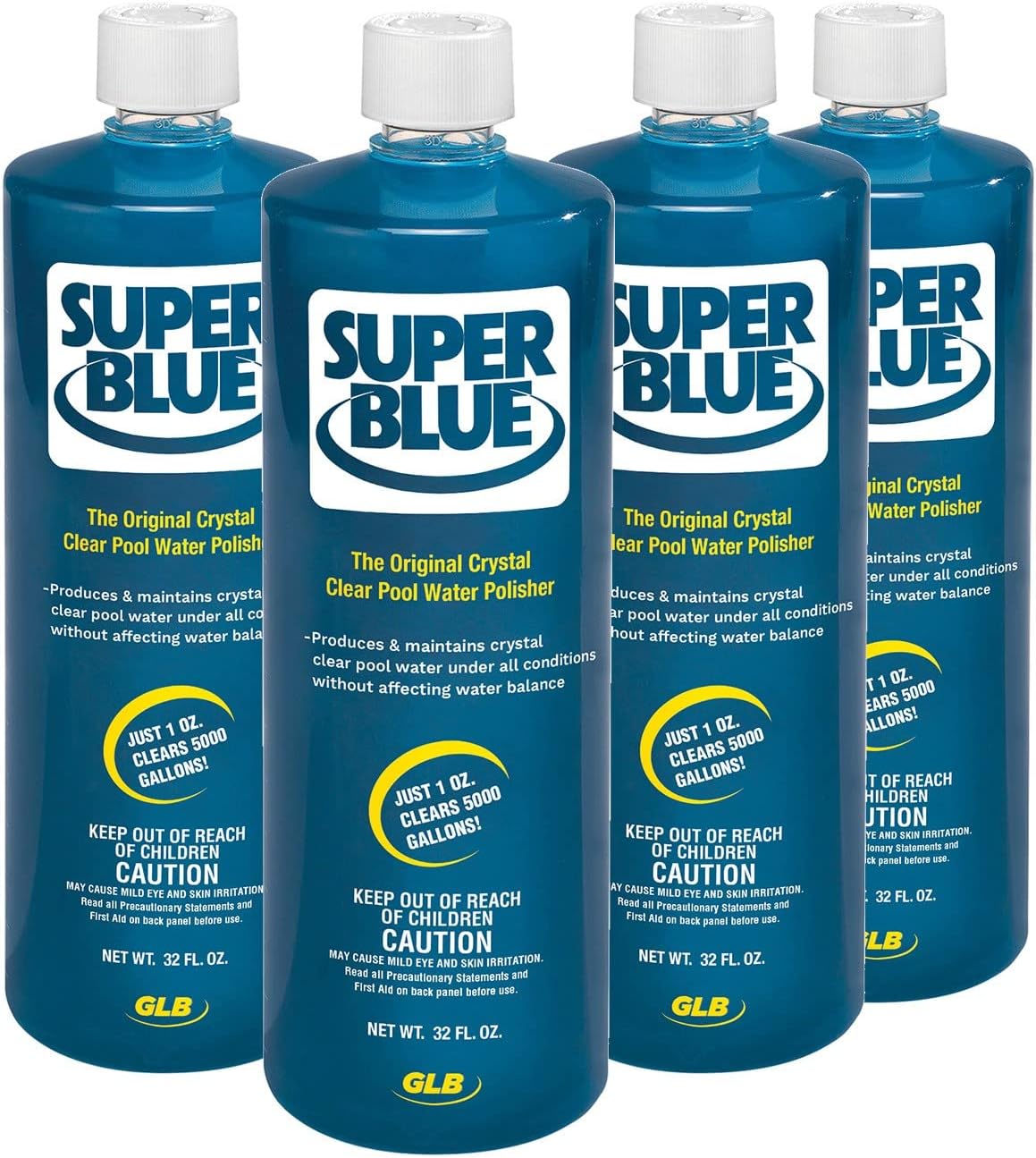 GLB 71205SP04BX Super Blue Pool Clarifier, 128Ounces