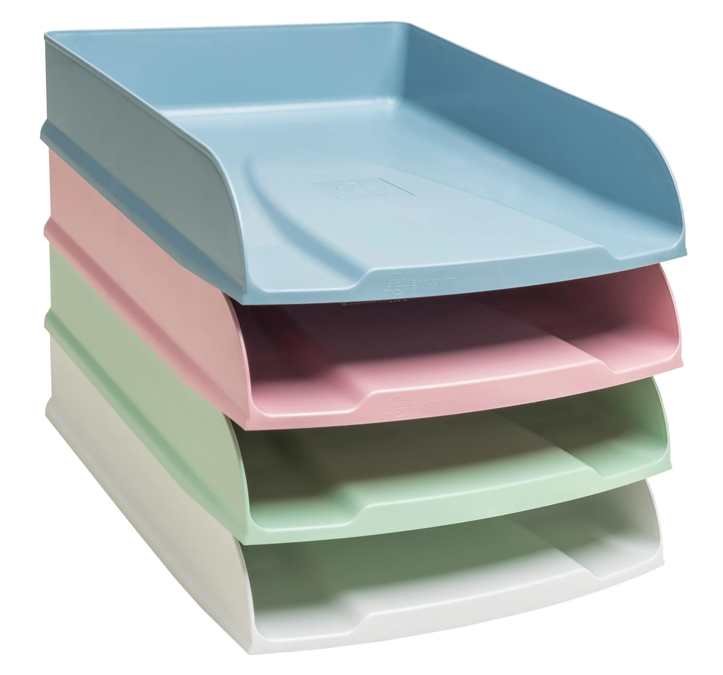 Exacompta Combo-Styli Lot de 4 Corbeilles à Courrier Couleurs Assorties