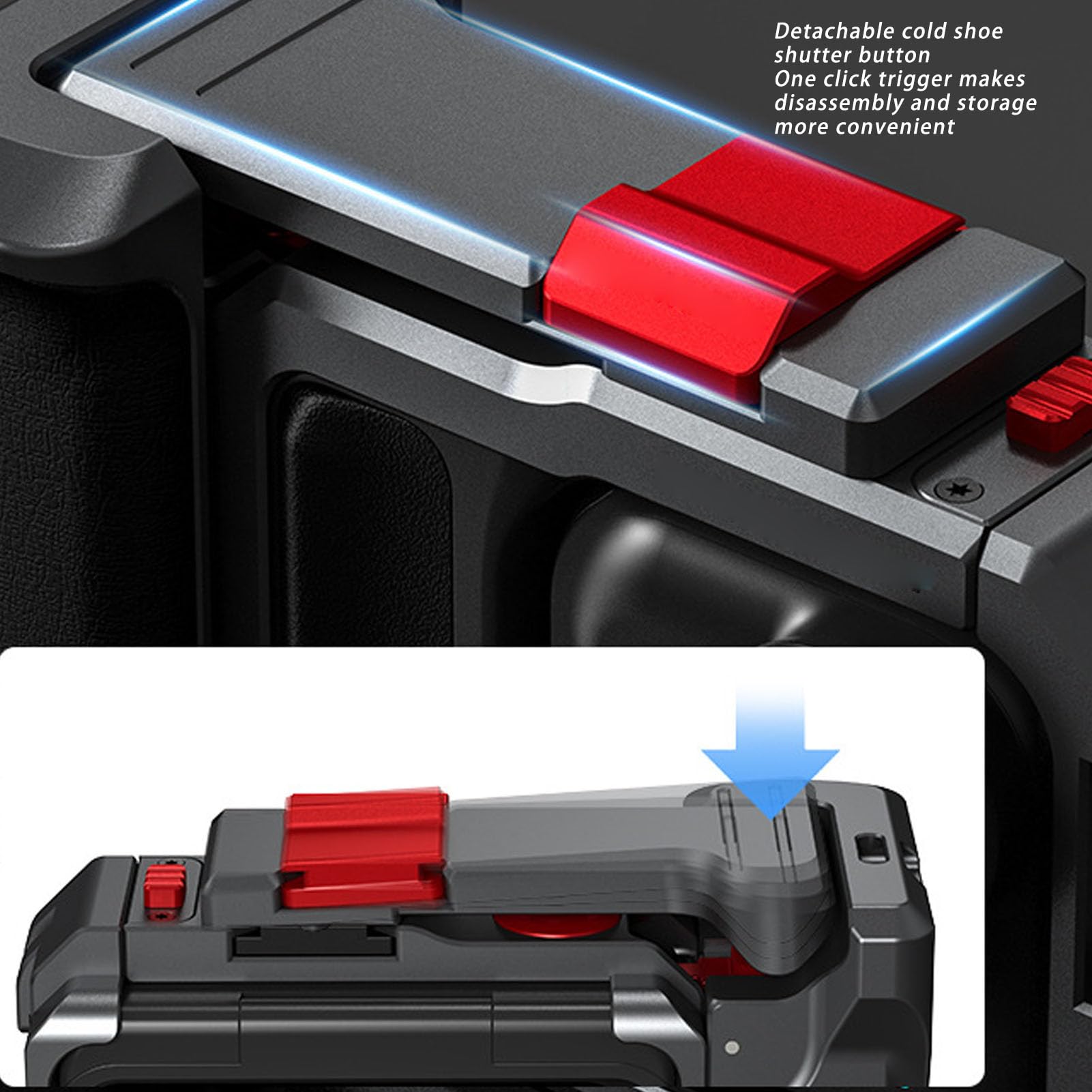 Kit Street Grip, Gabbia per Fotocamera in Lega di Alluminio con Protezione Antiurto e Impugnatura in Silicone per Go Ultra, con Supporto per Fredda e Cinturino da Po
