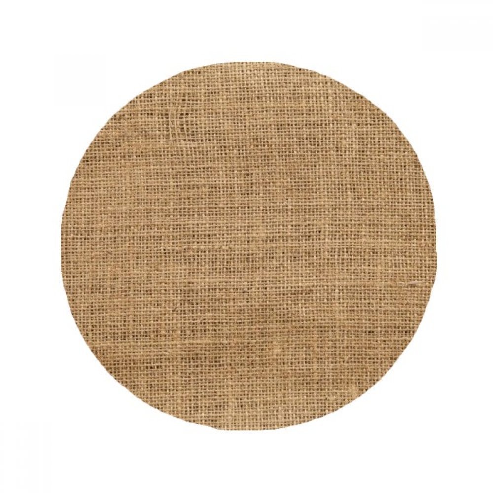 Tapis rond en lin tricoté kaki pour une cuisine ou une salle de bain moderne