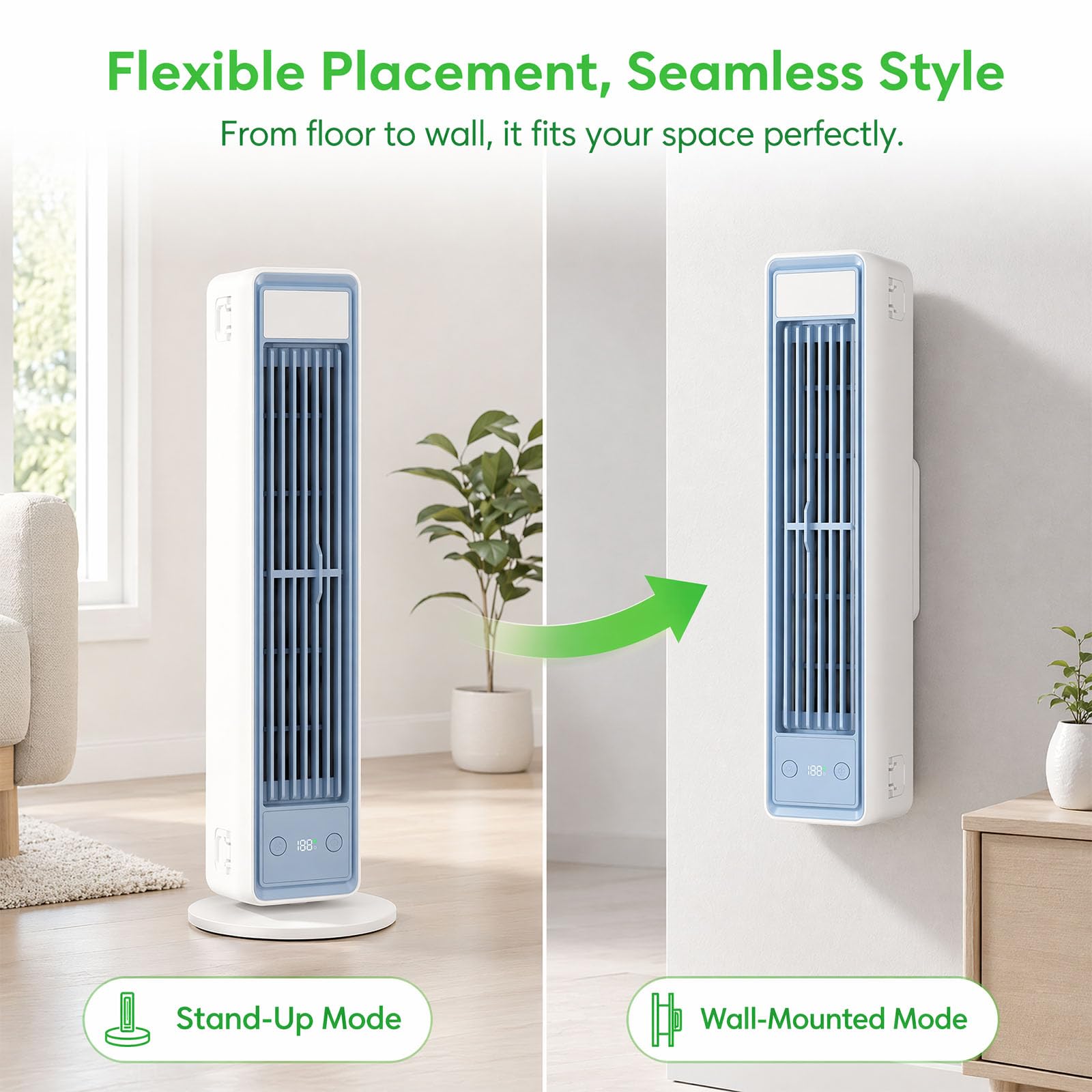 Rafraîchisseur d'air portable ultra-silencieux, climatiseur portable pour chambres, ventilateur sans pales avec mode nuit, 3 vitesses, unité de refroidissement compacte pour un sommeil réparateur