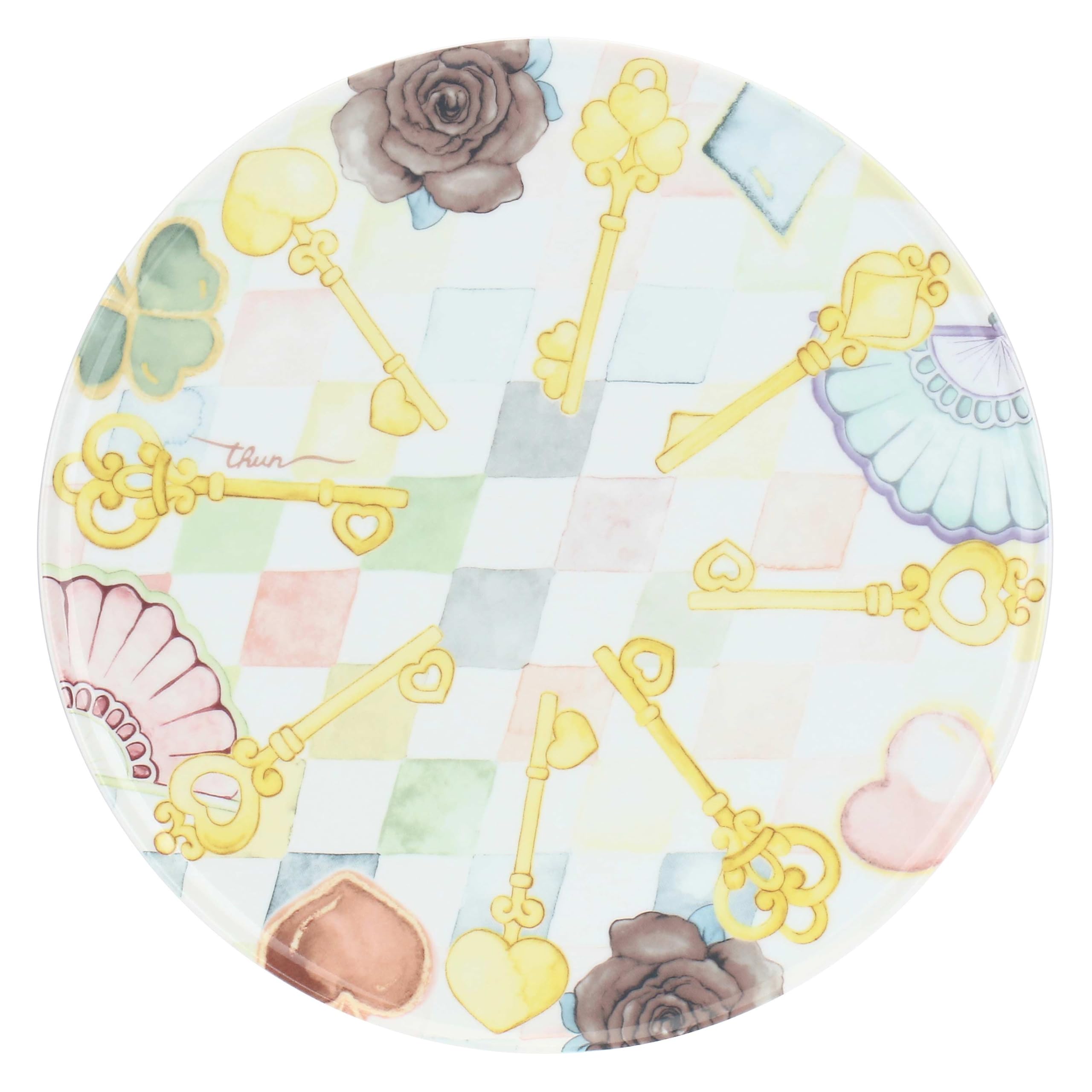THUN Piatto Torta in Porcellana Incanto di Primavera, Ø 31 cm, Bianco con Decorazioni Floreali
