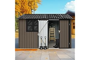 HHOK 8FT x 6FT Storage Sheds for Sale - Outdoor Storage Lockable,...
