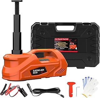 Advwin Electric Car Jack, 5 Ton 12V Hydraulic Jack Lift Floor Lifting Kit, Automotive Repair Tool for SUV/Sedan Tire Repla...