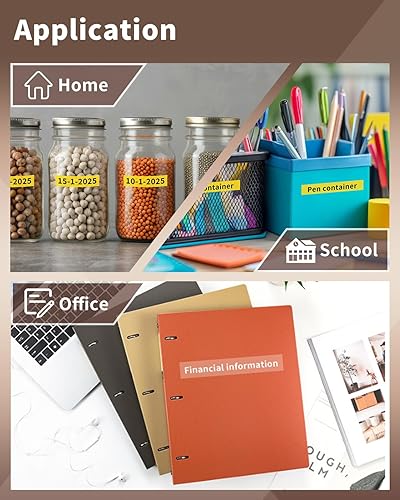 Miniatura 5 de Oozmas Cinta de etiquetas de repuesto compatible para TZe-631 Brother Label Maker Tape 0.472 in 0.47 Amarillo TZE631 TZ cinta laminada negro sobre