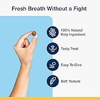 Vista 2 de ProDen PlaqueOff masticables con algas orgánicas - para perros y gatos de razas pequeñas y medianas - Apoya dientes, encías y aliento saludables