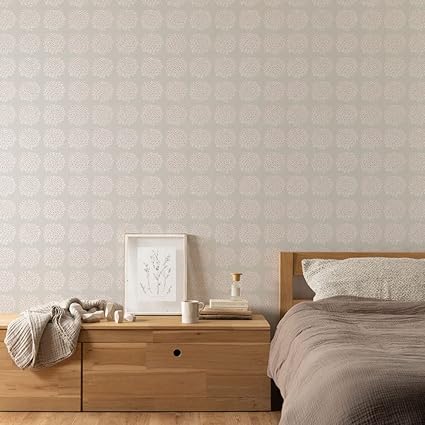 Amazon 壁紙屋本舗 壁紙シール はがせる リメイクシート マリメッコ Marimekko Nu Wallpaper Puketti プケッティ 花柄 ドット グレー サイズ Mks4496 北欧 防水 模様替え Diy 工具 ガーデン
