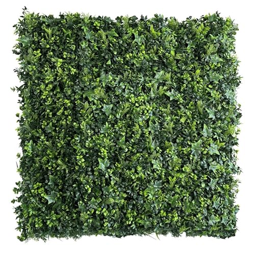 Arelux Jardín Vertical Artificial 100x100 cm | Mejor Calidad-Precio Bagheera de Junglee® | para Exterior, Interior, Balcones, terrazas | Modelo económico de jardín Vertical de 1m2