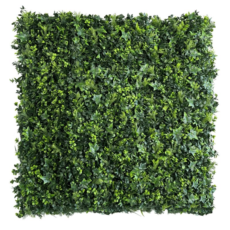 Arelux Jardín Vertical Artificial 100x100 cm | Mejor Calidad-Precio Bagheera de Junglee® | para Exterior, Interior, Balcones, terrazas | Modelo económico de jardín Vertical de 1m2