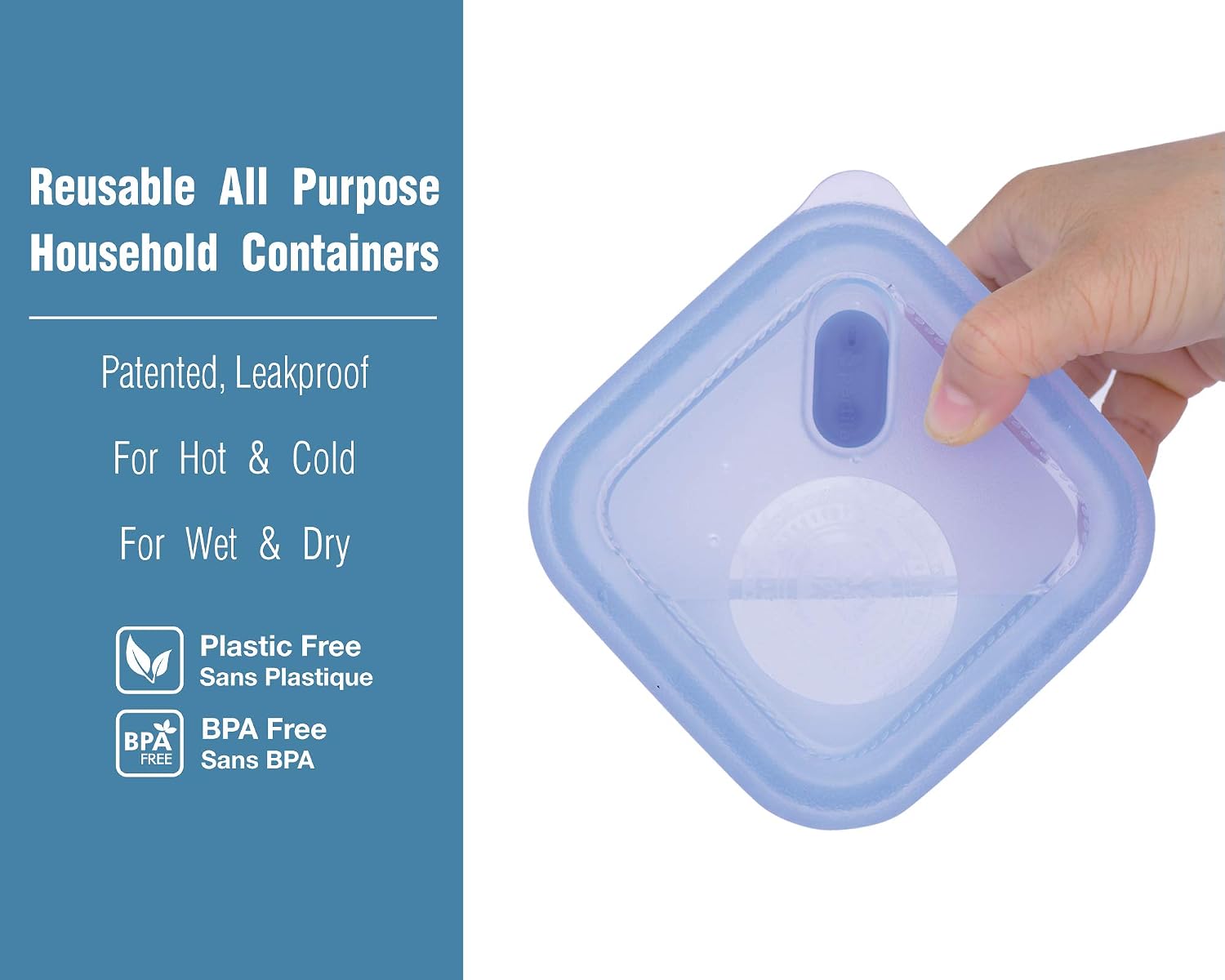 Minimal Reusable Silicone Food Storage Containers