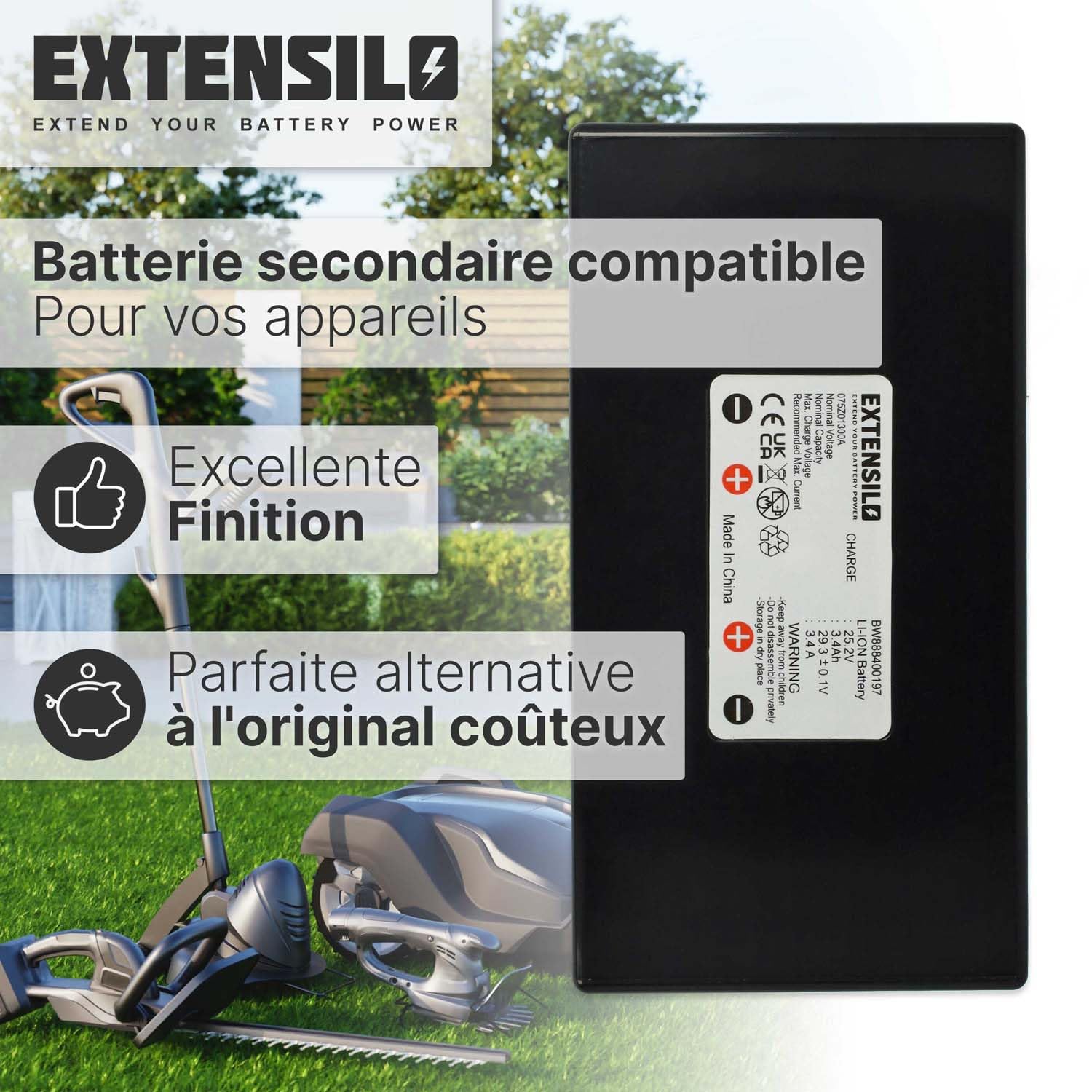 Batterie Compatible avec Stiga Autoclip 230