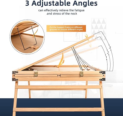 Miniatura 3 de 1500 mesas de rompecabezas para adultos con cajones, mesa de rompecabezas portátil con patas de 25 x 34 pulgadas, mesa de rompecabezas plegable de 3