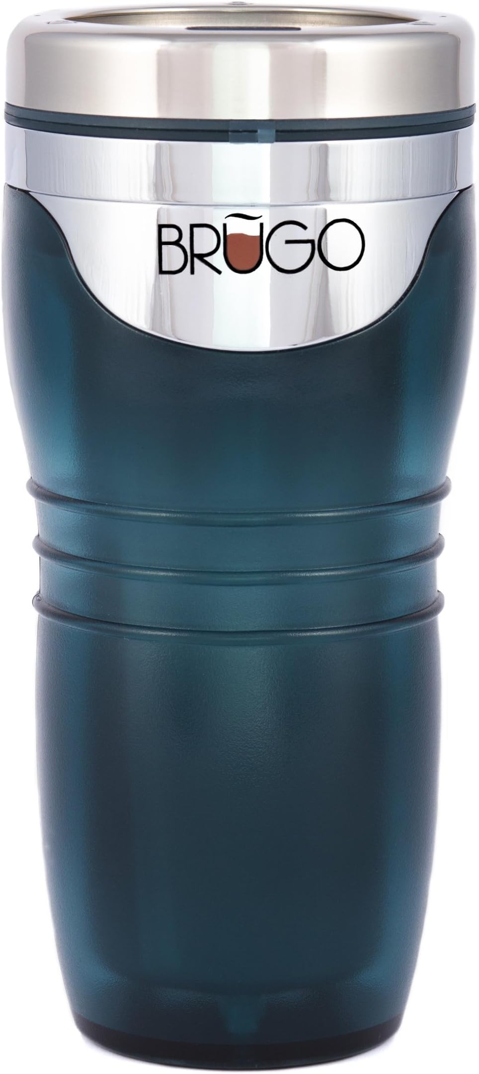 BRUGO 2nd Generation Leakproof Travel Mug with Built-in Temperature Control Chamber, Dusk Blue