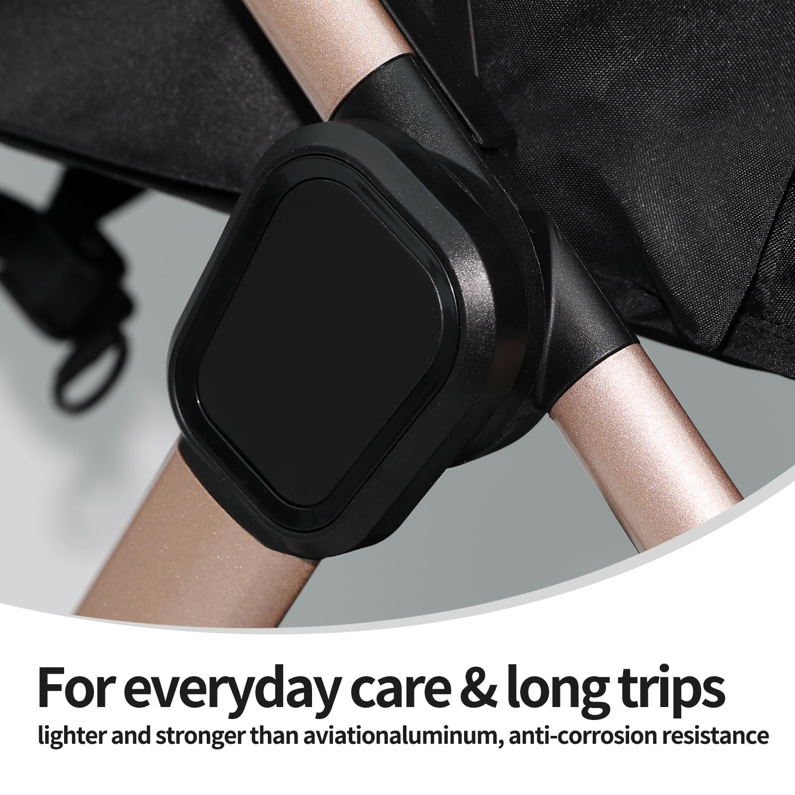 Passeggino 3 in 1, Trio Neonati da Viaggio Reversibile, Passeggino Pieghevole One-Click e Accessori Completi, Doppia Modalità di Freno per Ruote Anteriori e Posteriori