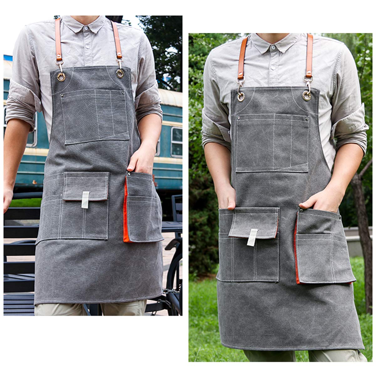 Delantal de chef ajustable para hombre y mujer, multicolor