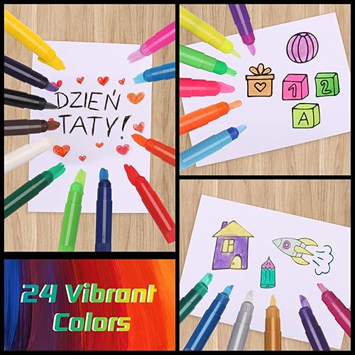 Miniatura 8 de Varillas de pintura al témpera de 24 colores para adultos, crayones lavables y retorcidos para niños, pintura artística, segura, no tóxica y de