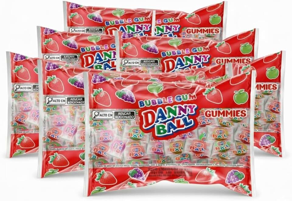 CHICLE DANNY BALL 300G SORTIDAS 100 UN - KIT COM 10 UNIDADES
