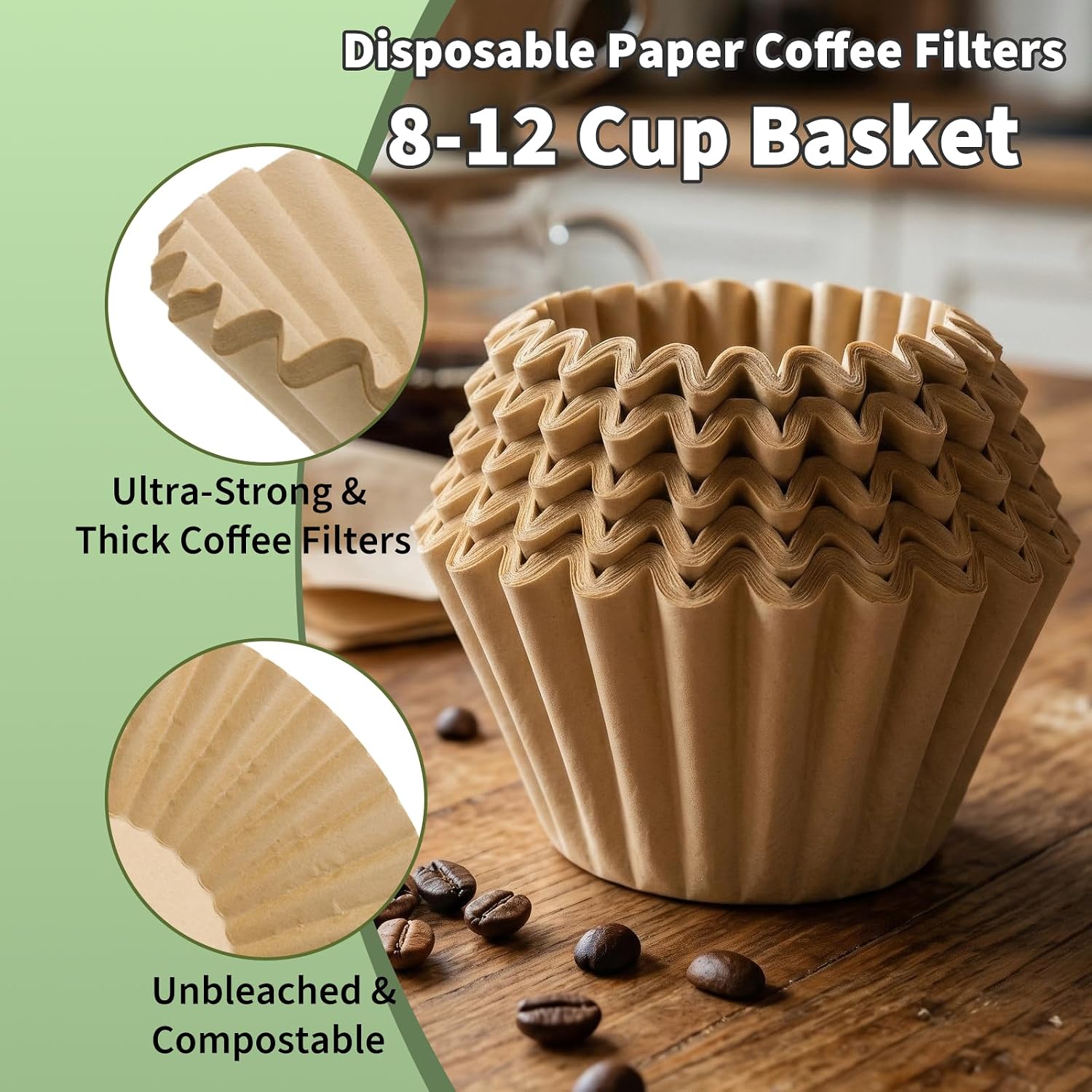 Coffee Filters Compatible with Keurig Coffee Machine, Disposable Coffee Filters Fit for Keurig Duo Coffee Maker Unbleached Coffee Machine Filter Paper for Home, Daily Use & office image 3