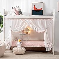 Vista 1 de 4 postes esquineros para dormitorio de estudiantes, litera, mosquitera, para cama, cortinas de cama para estudiantes, dormitorio, escuela, Blanco
