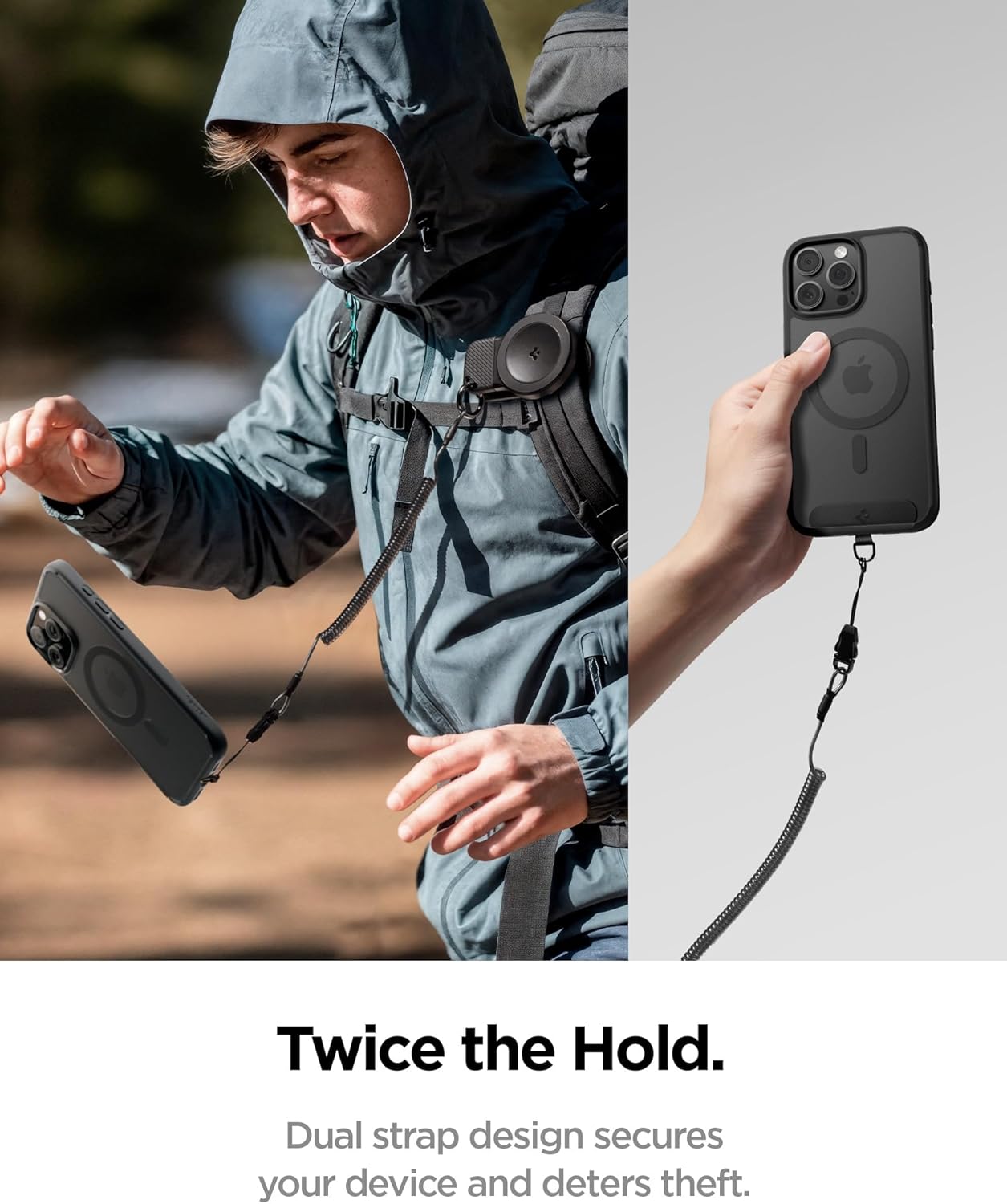 Spigen MagFit Clip Magnetic Phone Holder POV Vlog Filming Secure Mount for Backpack, Belts and Straps Designed for MagSafe - Black - Image 8