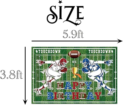 Miniatura 2 de Fondo de fútbol para decoración de cumpleaños con temática deportiva, fotografía de cumpleaños, para niños, hombres, adolescentes, suministros de