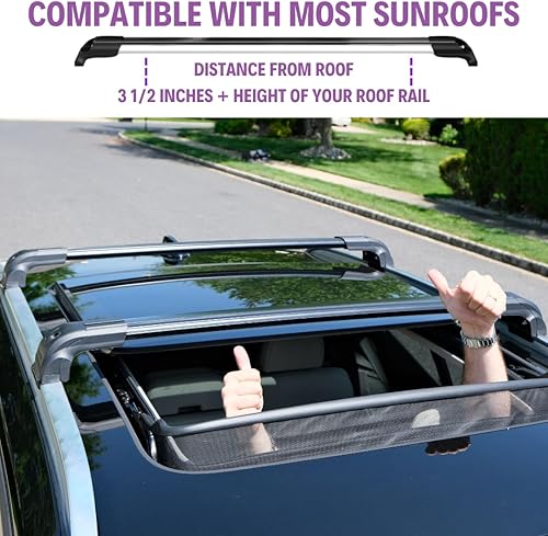 Miniatura 5 de ERKUL Barras transversales de techo resistentes de 220 libras para Chevrolet Chevy Trax 2013-2022  Soportes de metal sólido  Barras transversales de