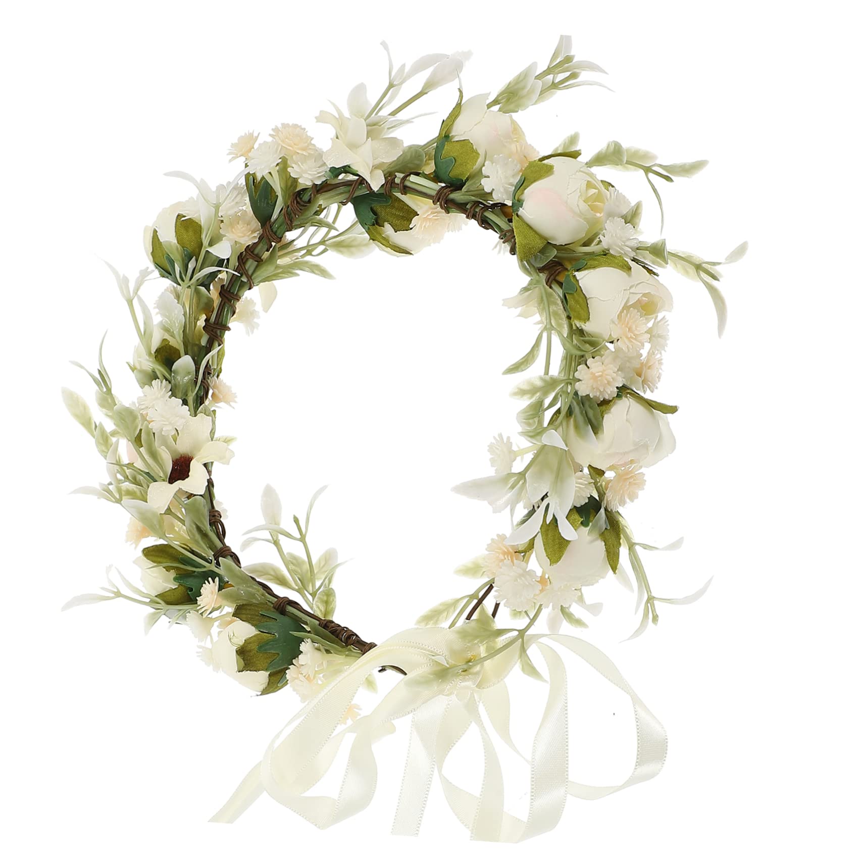 Beavorty 3stücke Blumenkranz Haarband Hochwertigen Kunstrosen Kopfstück Für Hochzeiten Braut Und Fotografie Vielseitig Für Feiern Und Besondere Anlässe