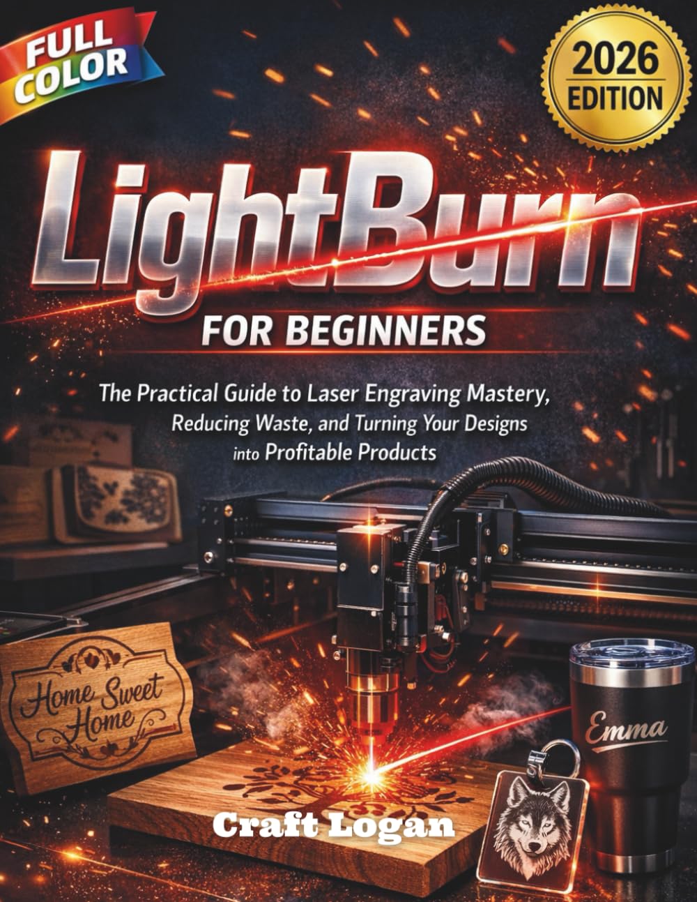 LightBurn for Beginners: The Practical Guide to Laser Engraving Mastery, Reducing Waste, and Turning Your Designs into Profitable Products