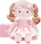 LeyaDoll Jouets de poupée pour bébé doux (12''), Ma première poupée de rag bébé 1 Cadeau d'anniversaire de la vieille fille, Leya Doll Cadeau de jouets en peluche pour les enfants en bas âge -FloraBelle(Pourpre)