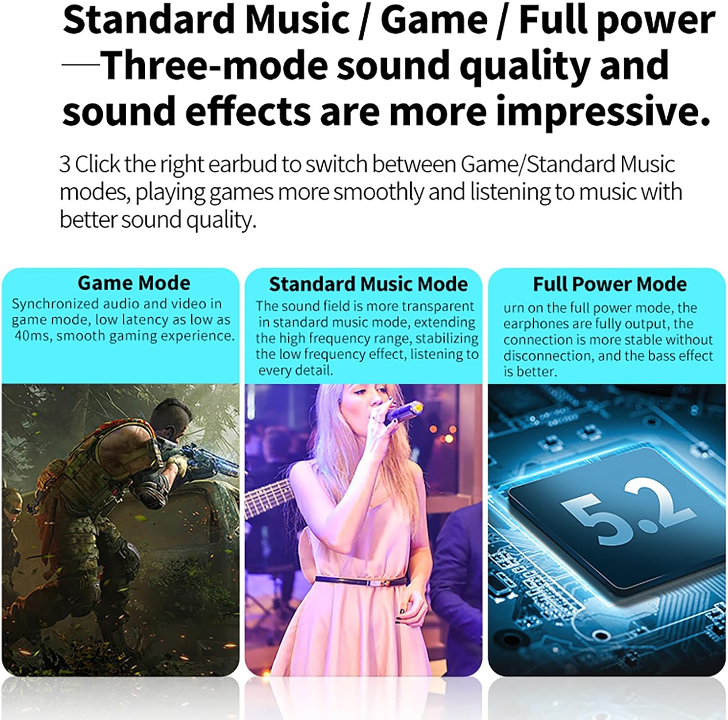 CCA KZ AZ15 IEM Bluetooth 5.2 Adapter, Sport Wireless Earhook, Long Battery Life Bluetooth Cable for​​ KZ ZS10 PRO X/ZSN Pro X/AS16 PRO/ZAS/Zax, CRA/C12(C pin)