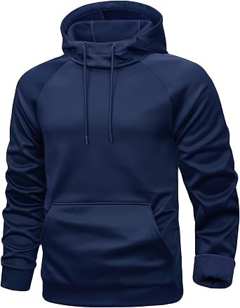 MAGCOMSEN Mens Hoodies Fleece Lined Casual Athletic Sweatshirts Pullover with Kangaroo Pocket