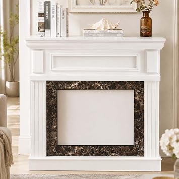 41 Freestanding Electric Fireplace, Fireplace Surround White, 4140