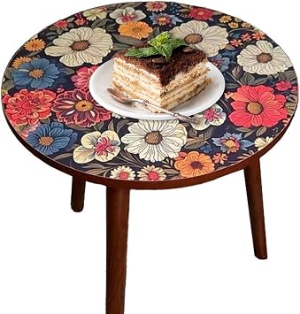 Small Coffee Table, Round Coffee Table | Round Coffee Table Wooden Table for Sofa - Wooden Bedside Table, Light Wood Side Table End Table for Snacks, Coffee, Tea