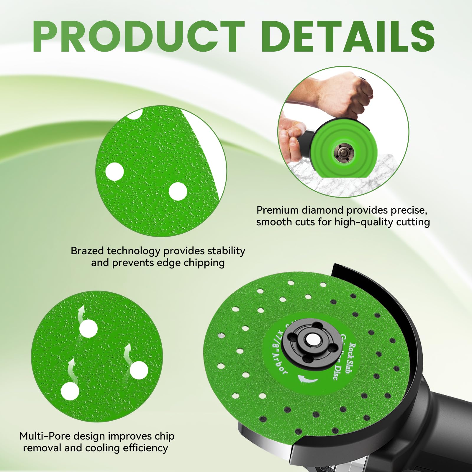 Rock Slab Grinding Discs - 3 Pcs for Angle Grinder -5