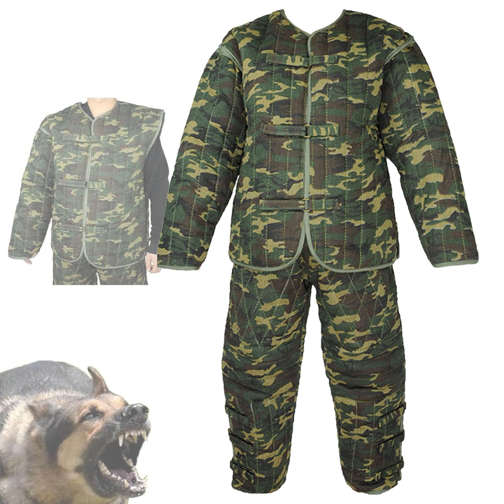 Traje profesional antimordeduras para perros, traje de adiestramiento, ropa protectora para perros de adiestramiento, protección corporal gruesa antidesgarros para perros policías, traje