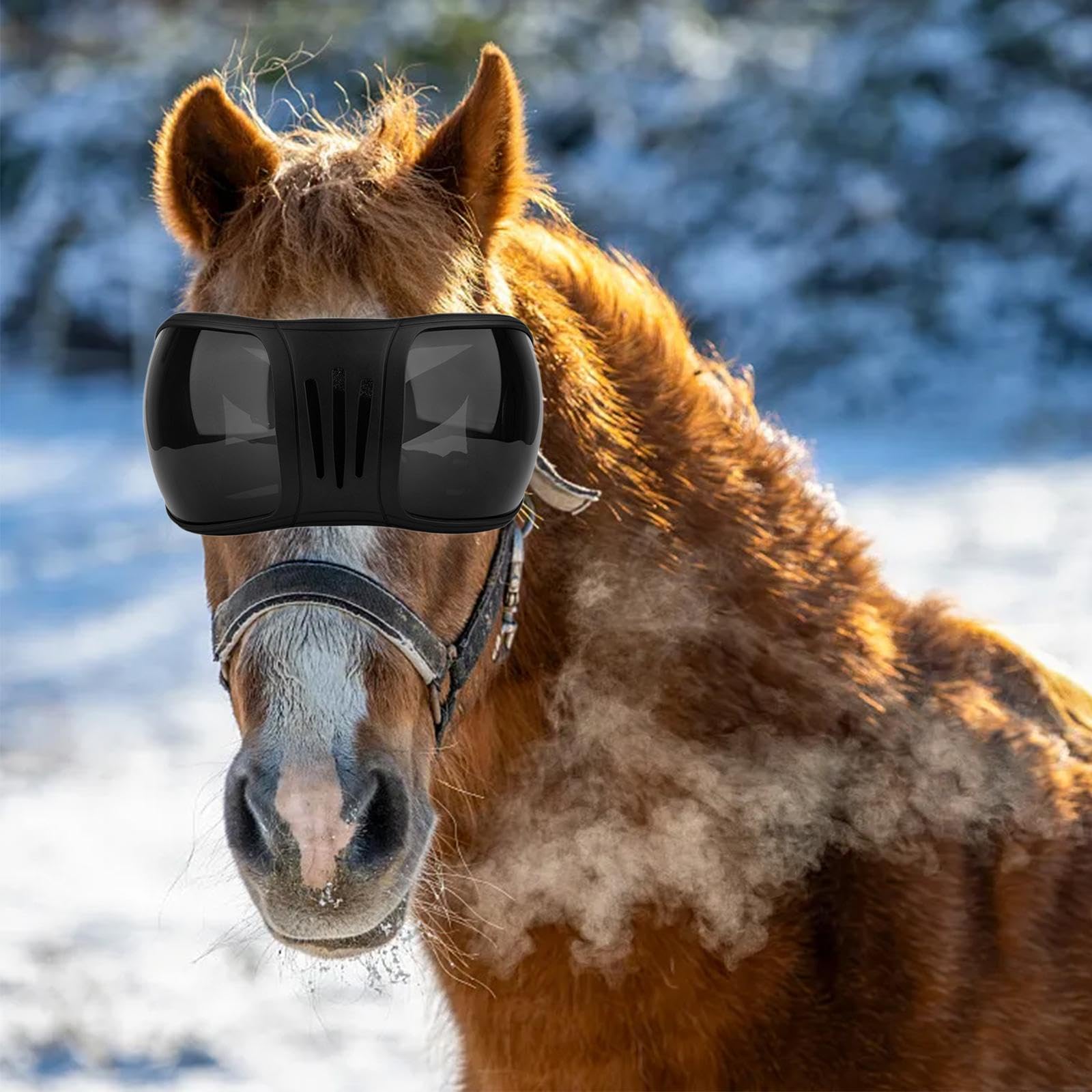 Milageto Gafas de equitación para protección Ocular de Caballos, Gafas ecuestres Multiusos a Prueba de Viento, Gafas Protectoras para Caballos para Exteriores