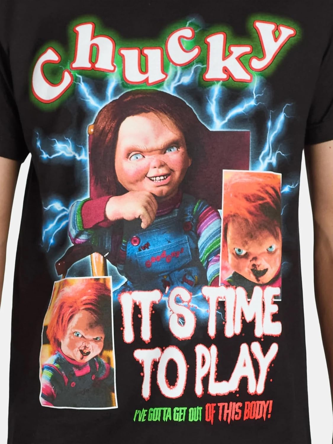 Chucky T-Shirt Men's It's Time to Play Short Sleeve Graphic Print Top - Image 4