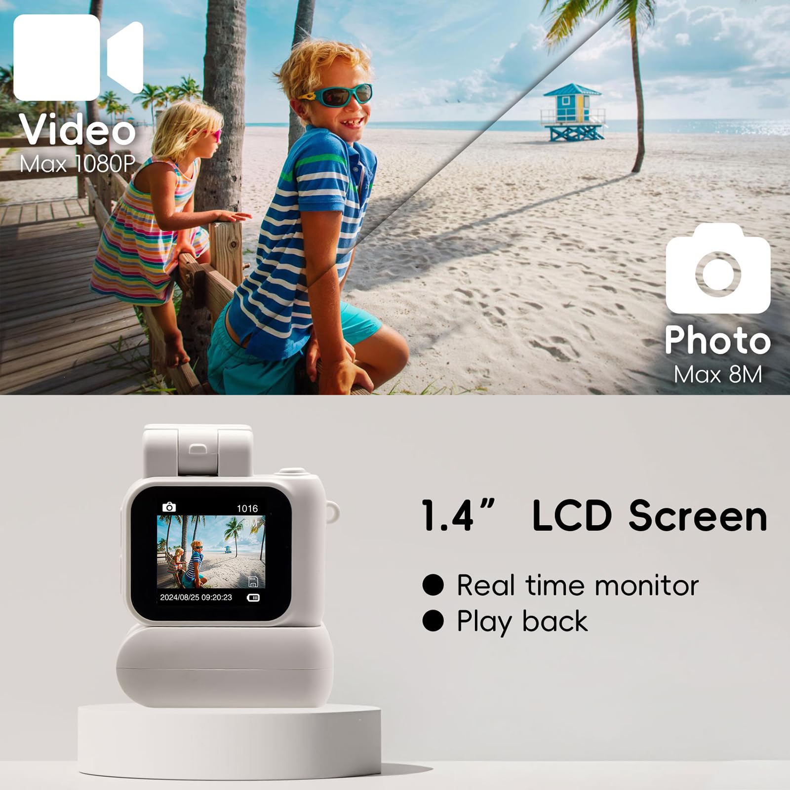 Amazon.com : Digital Camera with 1.4 in LCD Screen 1080P 32GB Card