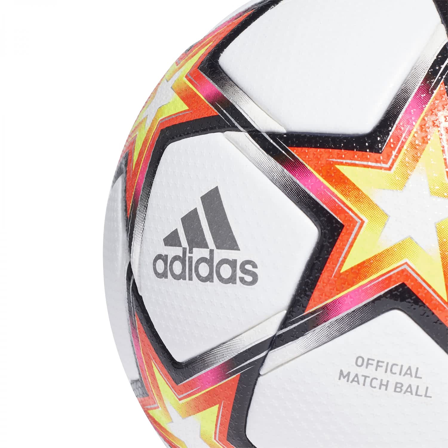 Adidas GU0214 UCL Pro PS Recreational Soccer Ball Unisex Top:White/Solar Red/Solar Yellow/Black Bottom:Shock Pink F18/SILVER Met./Iron Met. 5