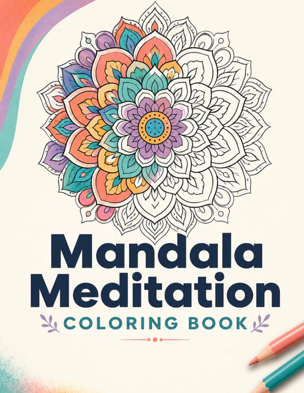 Mandala Meditation Coloring Book: 40 relaxing illustrations to relieve stress and practice mindfulness