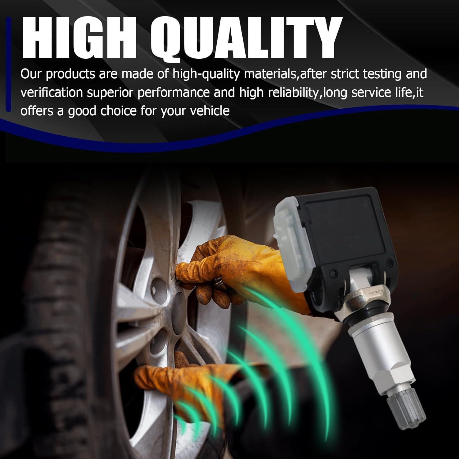 4 Pcs TPMS Tire Pressure Monitoring Sensor Fit for 2020-2025 GMC Sierra 1500 2500HD 3500HD 2020-2025 Chevy Silverado 1500 2500HD 3500HD 2021-2025 GMC Yukon 2021-2025 Chevy Tahoe Replace for 86803857