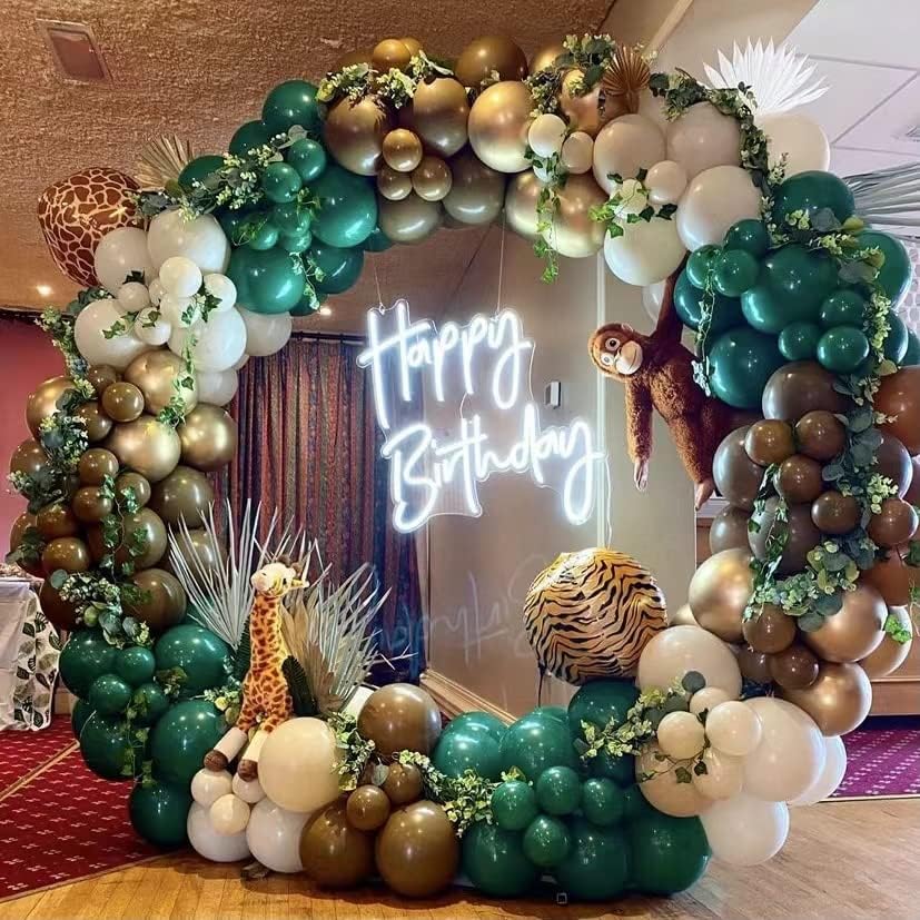 Miniatura 5 de BOJOY Soporte de arco de globos de arco de boda de 9.5 pies, soporte de telón de fondo circular, kit de arco de globos redondo de metal dorado, para
