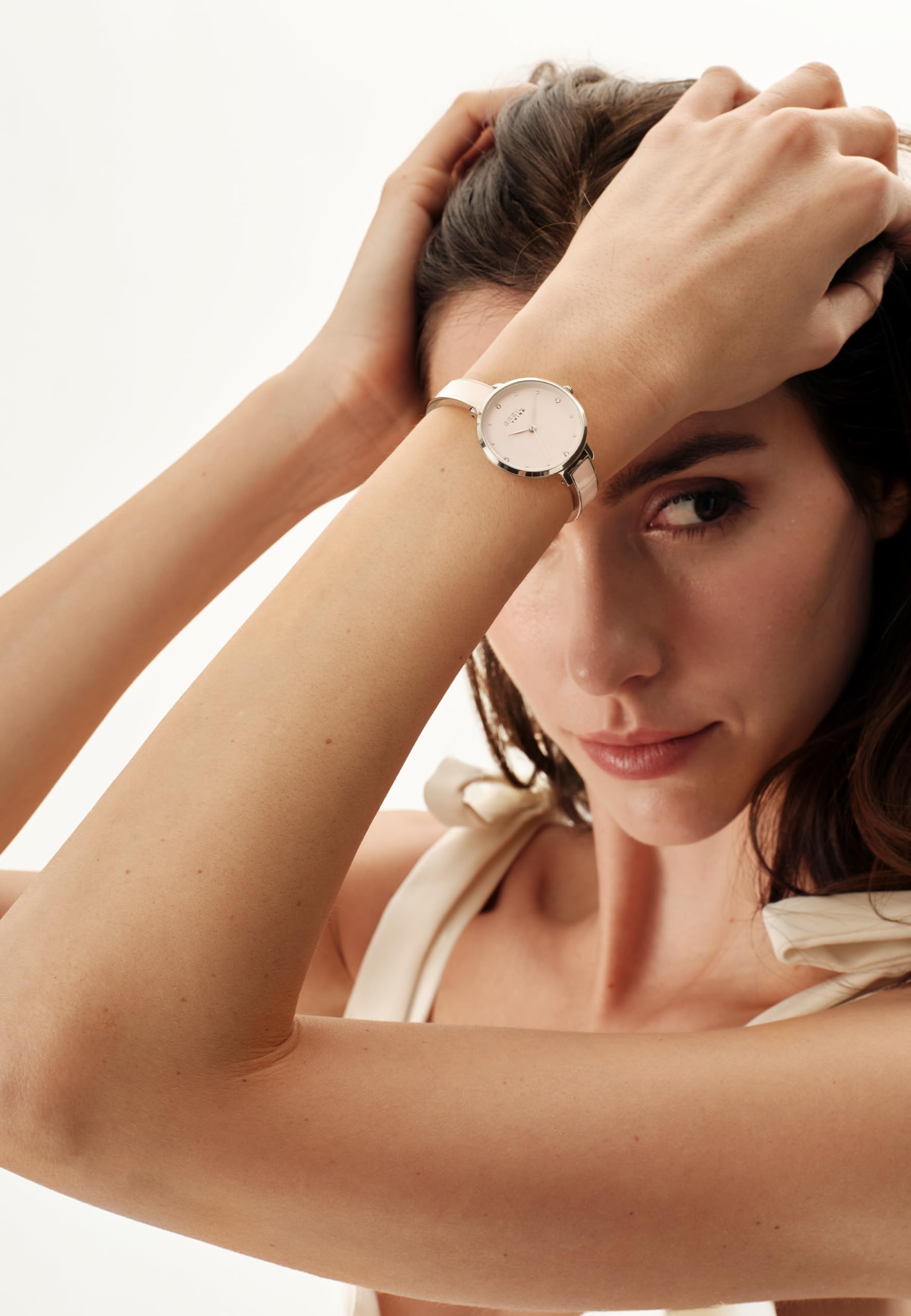 Breil, Collezione Sorbet Time, Orologio Donna, Movimento Digitale al Quarzo, Cassa in Acciaio 30 mm, Quadrante con Cristalli, Bracciale Semirigido Smaltato, Chiusura Gioielleria, Idea Regalo Donna