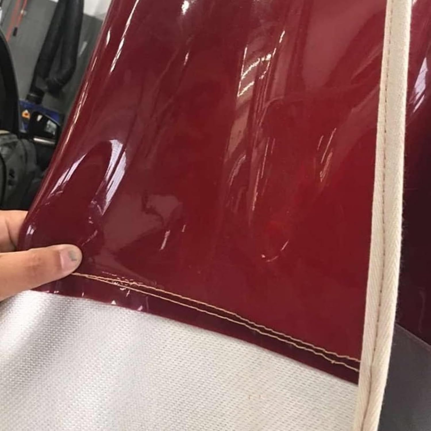 Quick Rolling Retractable Welding Curtain, Flame-Resistant Vinyl Divider, Easy Clean Welding Screen For Workshop Space Partition(180x300in)