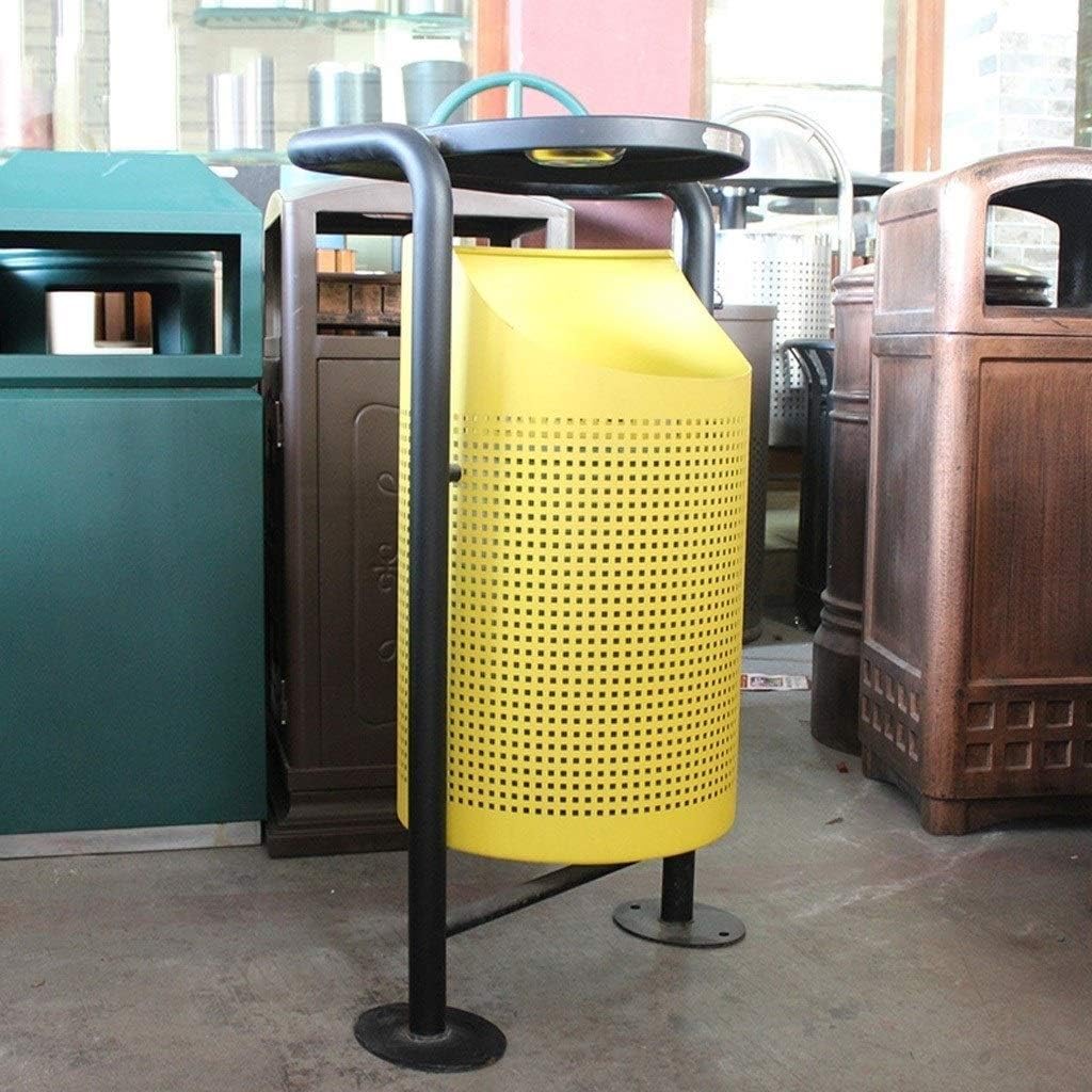 Waste Bins,Outdoor Ashtray Indoor and Outdoor Trash Cans Outdoor Trash Can Street Park Garbage Storage Bin with Ashtray Simple Outdoor Recyclibin