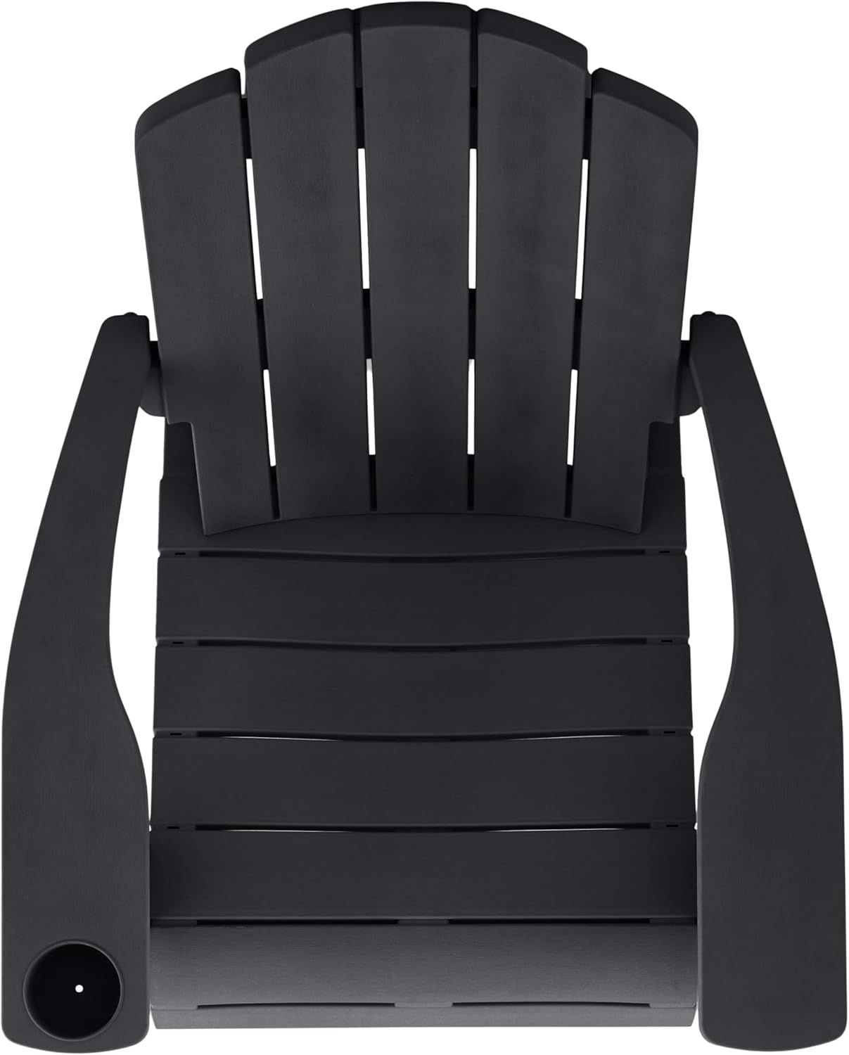 Keter Kiawah Adirondack Chair, Weather‑Resistant Resin Outdoor Patio Chair, Ergonomic Design, All‑Weather Seating for Garden, Deck & Backyard, Graphite