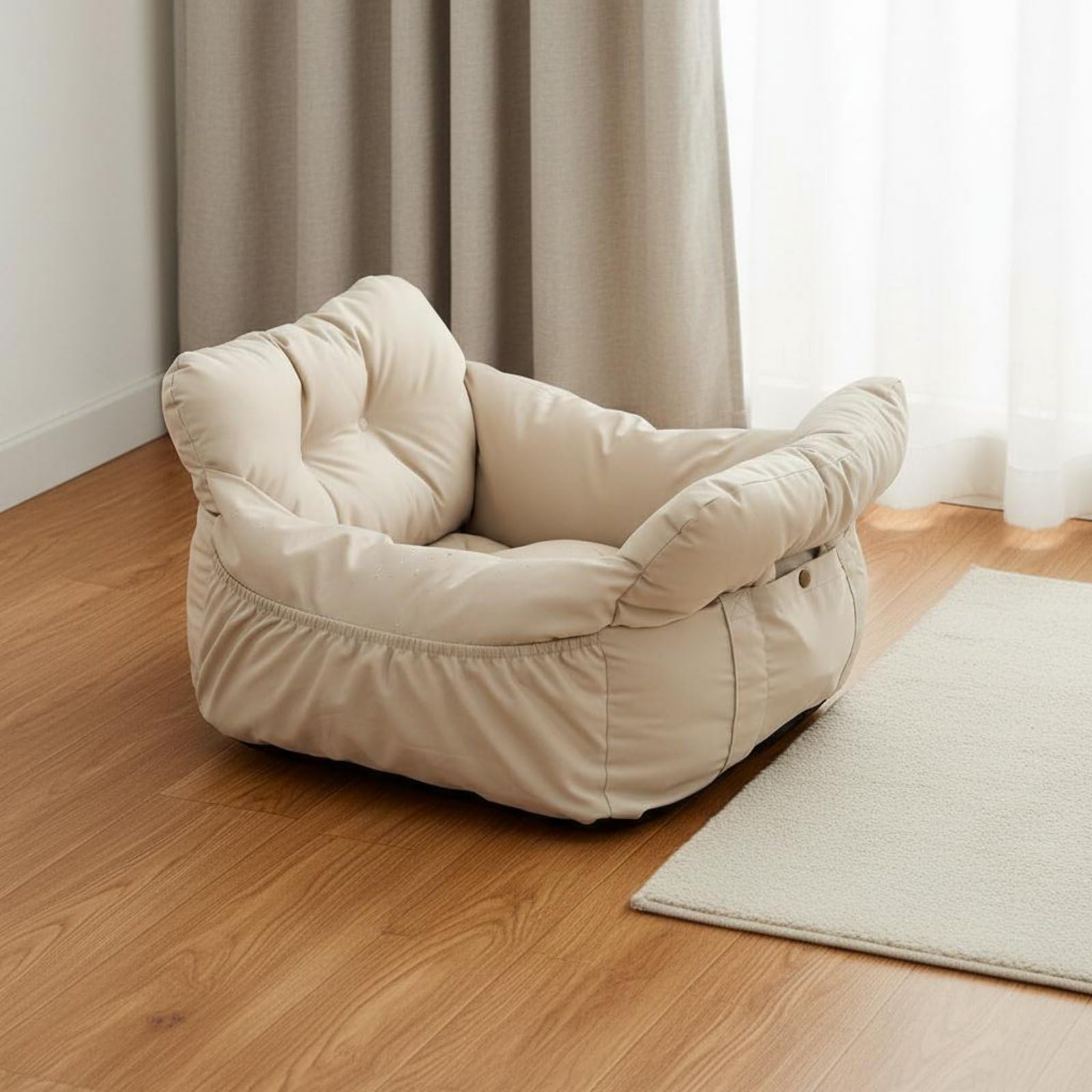 Industrial Sofa Hundesofa Tragetasche Reisebett Kissen mit Wasserabweisender Oberfläche für Tiertransport Auto Wohnzimmer, Grau