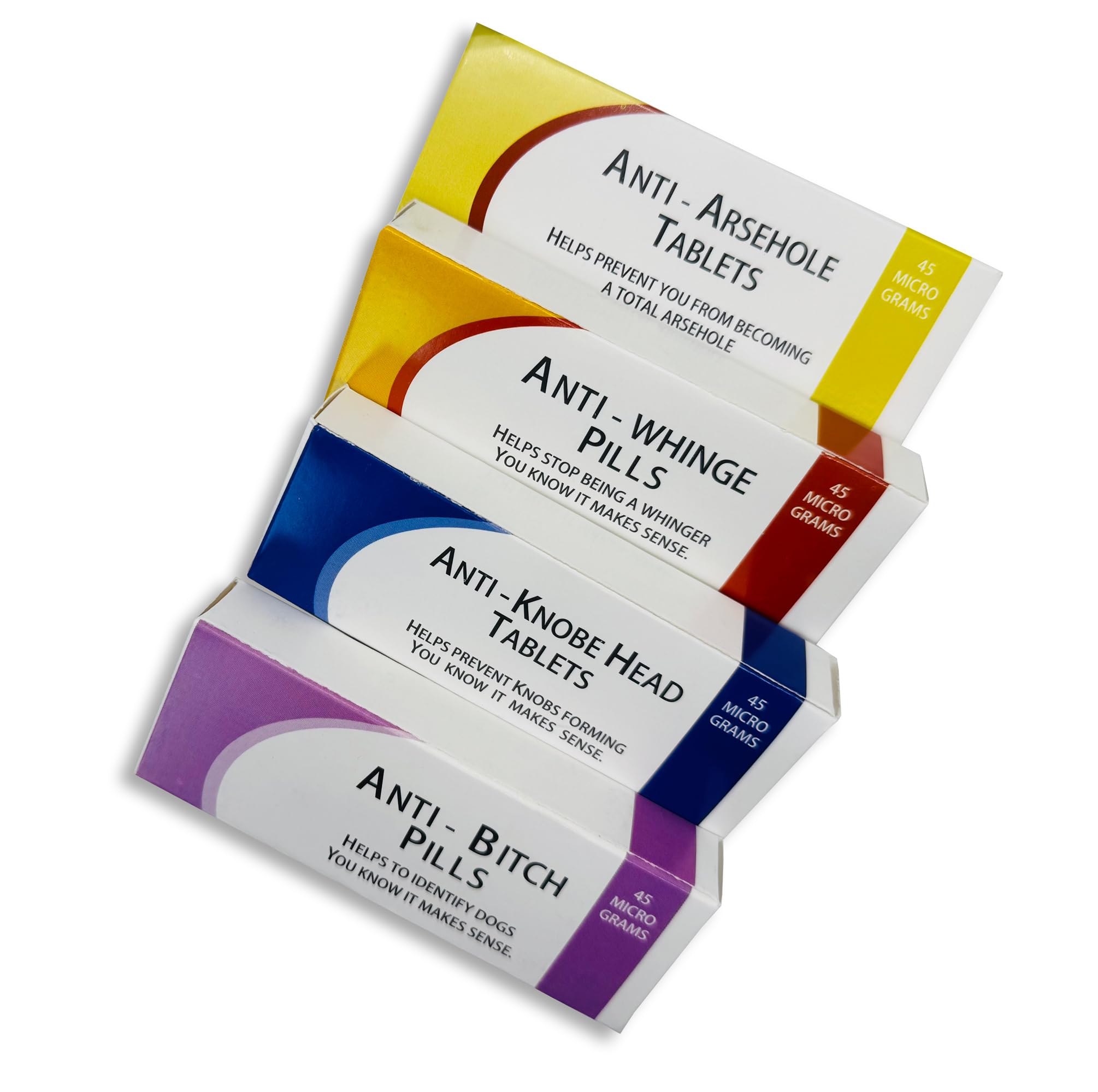 Joke Pill Boxes Gift Set x4 Fun Prank Medication Party Gifts Secret Santa Fill with Your Own Treats Easter Fun Party Present